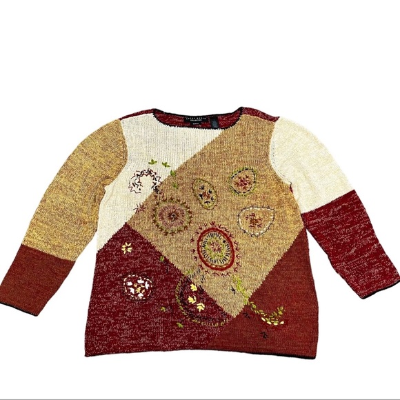 VTG Liz Claiborne Women’s Crazy Horse Collection Plus Size 2 2X Knit Sweater - Picture 1 of 13